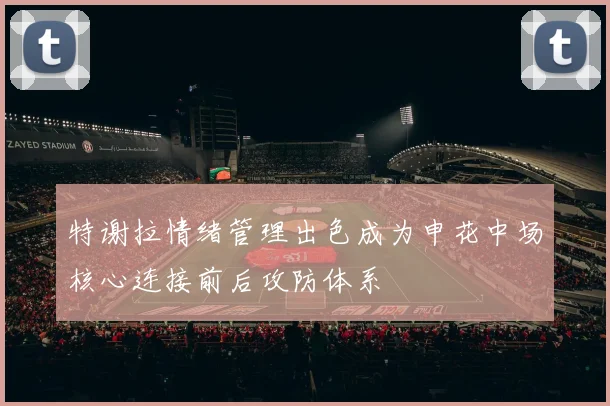 特谢拉情绪管理出色成为申花中场核心连接前后攻防体系